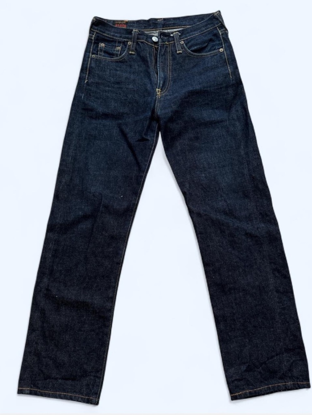 Classic Dark Blue Straight-Leg Men's Jeans